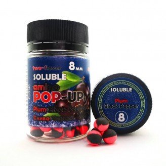 Soluble amino POP-UP two-flavor PLUM•BLACK PEPPER (СЛИВА•ЧОРНИЙ ПЕРЕЦЬ) Ø8 мм Soluble amino POP-UP two-flavor PLUM•BLACK PEPPER (СЛИВА•ЧОРНИЙ ПЕРЕЦЬ) Ø8 мм