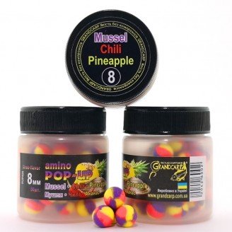 Amino POP-UPs three-flavor MUSSEL•CHILI•PINEAPPLE (МУШЛЯ•ЧИЛІ•АНАНАС) Ø8 мм Amino POP-UPs three-flavor MUSSEL•CHILI•PINEAPPLE (МУШЛЯ•ЧИЛІ•АНАНАС) Ø8 мм