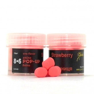 Amino POP-UPs STRAWBERRY (ПОЛУНИЦЯ) 8•6 мм Amino POP-UPs STRAWBERRY (ПОЛУНИЦЯ) 8•6 мм
