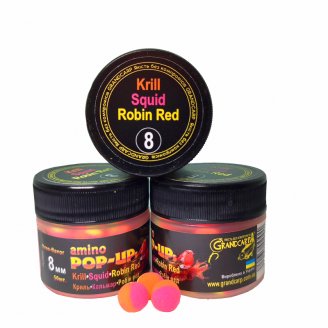 Amino POP-UPs three-flavor KRILL•SQUID•ROBIN RED (КРИЛЬ•КАЛЬМАР•РОБІН РЕД) Ø8 мм