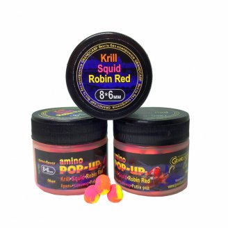 Amino POP-UPs three-flavor KRILL•SQUID•ROBIN RED (КРИЛЬ•КАЛЬМАР•РОБІН РЕД) 8•6 мм Amino POP-UPs three-flavor KRILL•SQUID•ROBIN RED (КРИЛЬ•КАЛЬМАР•РОБІН РЕД) 8•6 мм