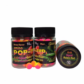 Amino POP-UPs three-flavor KRILL•SQUID•ROBIN RED (КРИЛЬ•КАЛЬМАР•РОБІН РЕД) Ø10 мм Amino POP-UPs three-flavor KRILL•SQUID•ROBIN RED (КРИЛЬ•КАЛЬМАР•РОБІН РЕД) Ø10 мм