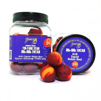 Бойли насадочні ІНЬ-ЯНЬ ТИТАН КРИЛЬ•КАЛЬМАР•РОБІН РЕД Ø24 мм Бойли насадочні ІНЬ-ЯНЬ ТИТАН КРИЛЬ•КАЛЬМАР•РОБІН РЕД Ø24 мм